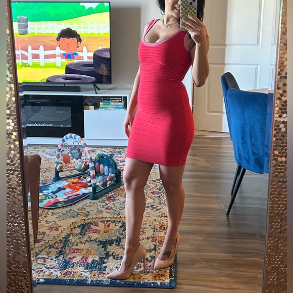 Herve Leger Scoop Neck Mini Dress - XS - Picture 5 of 5